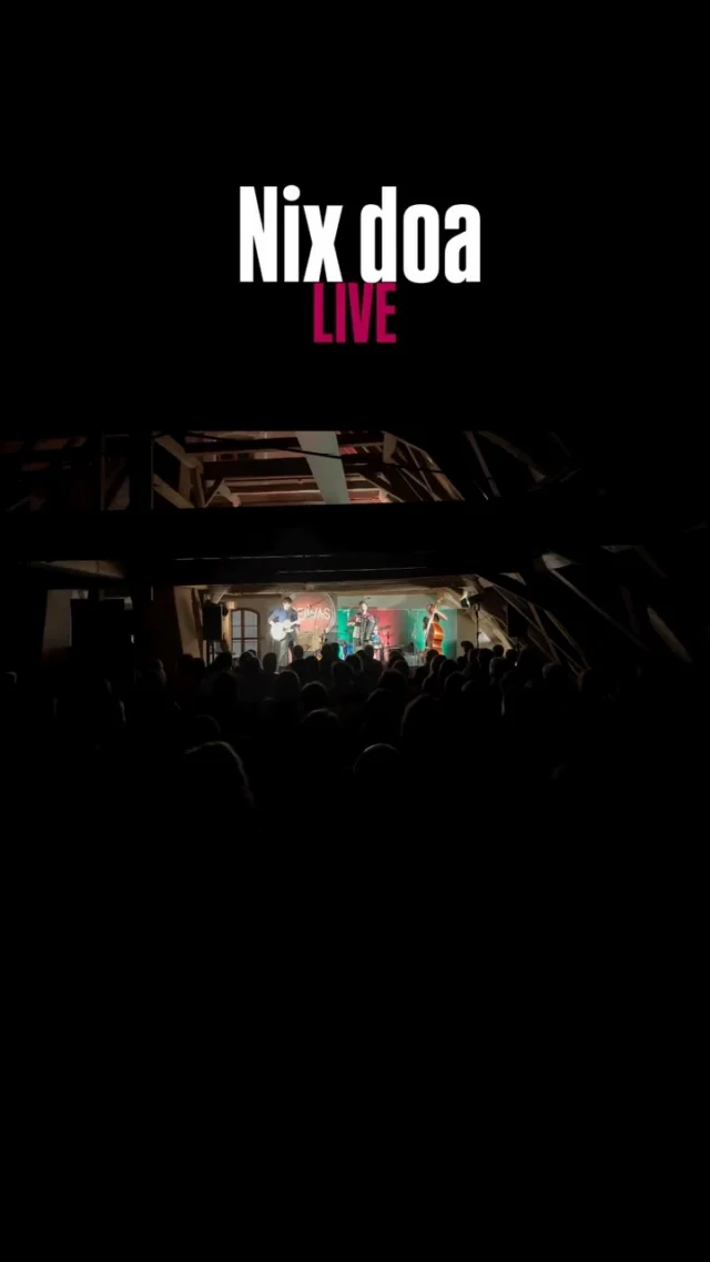 Fühlst du es auch?
Trotz dem nahenden Frühling, oder gerade darum, einfach mal wieder nix doa?
Es geht uns allen gleich, darum lieben wir es besonders, dieses Lied live zu spielen!

#nixdoa #nixtun #livekonzert #mundartfolk #akkordeon